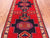 Red 4' 2" X 9' 10" Vintage Persian Hand Knotted Wool Runner Rug - Q25108