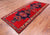 Red 4' 2" X 9' 10" Vintage Persian Hand Knotted Wool Runner Rug - Q25108