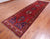 Red 4' 4" X 14' 7" Runner Vintage Persian Handmade Wool Rug - Q25110