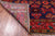 Blue 4' 2" X 11' 3" Runner Vintage Persian Hamadan Hand-Knotted Wool Rug - Q25111