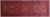 Red 4' 2" X 12' 9" Runner Vintage Persian Heriz Serapi Handmade Wool Rug - Q25112