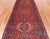 Red 4' 2" X 12' 9" Runner Vintage Persian Heriz Serapi Handmade Wool Rug - Q25112