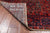 Red 4' 2" X 12' 9" Runner Vintage Persian Heriz Serapi Handmade Wool Rug - Q25112