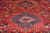 Red 4' 2" X 12' 9" Runner Vintage Persian Heriz Serapi Handmade Wool Rug - Q25112