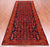Navy Blue 4' 1" X 10' 3" Runner Vintage Persian Hamadan Handmade Wool Rug - Q25113