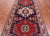 Navy Blue 4' 8" X 11' 1" Vintage Persian Heriz Serapi Handmade Wool Rug - Q25118