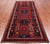 Navy Blue 4' 7" X 10' 5" Vintage Persian Handmade Wool Runner Rug - Q25122