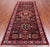 Navy Blue 4' 2" X 9' 11" Runner Vintage Persian Hand Knotted Wool Rug - Q25123