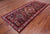 Navy Blue 4' 2" X 9' 11" Runner Vintage Persian Hand Knotted Wool Rug - Q25123