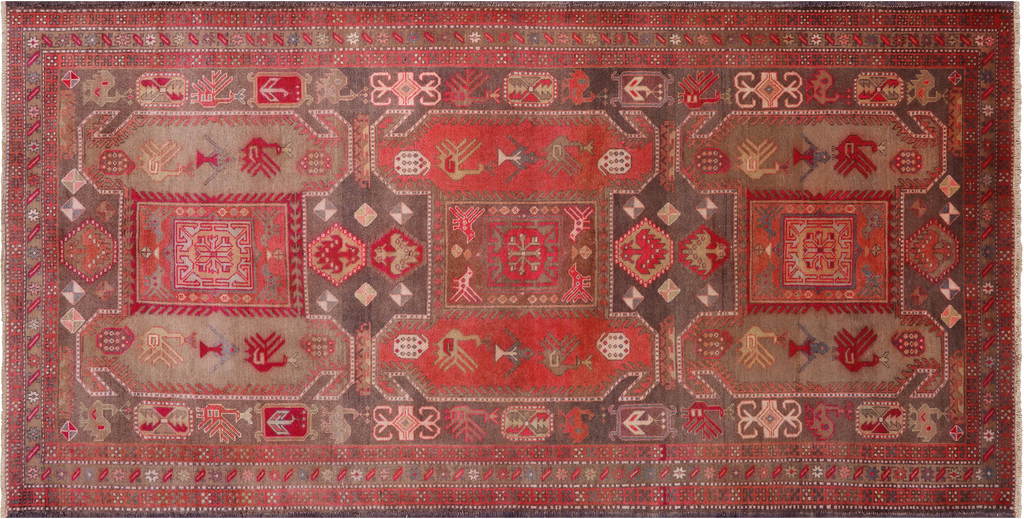 4' 8" X 9' 5" Vintage Persian Handmade Wool Rug - Q25126