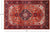 Rust 4' 11" X 7' 9" Vintage Persian Heriz Serapi Handmade Wool Rug - Q25133