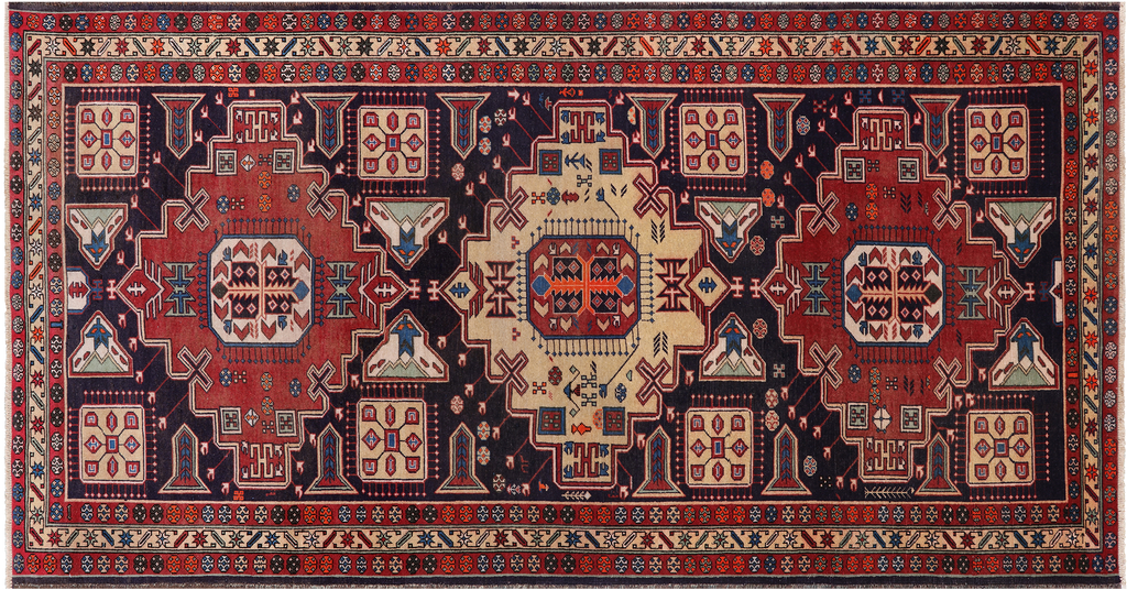 5' 0" X 9' 8" Vintage Persian Handmade Wool Rug - Q25134