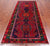 Navy Blue 3' 10" X 9' 3" Vintage Persian Handmade Runner Wool Rug - Q25139