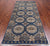 Blue 4' 1" X 9' 6" Runner Super Turkmen Ersari Hand Knotted Wool Rug - Q25140