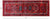 Red 3' 6" X 10' 1" Vintage Persian Heriz Serapi Hand-Knotted Wool Runner Rug - Q25141