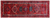 Red 3' 6" X 10' 1" Vintage Persian Heriz Serapi Hand-Knotted Wool Runner Rug - Q25141