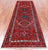 Red 3' 6" X 10' 1" Vintage Persian Heriz Serapi Hand-Knotted Wool Runner Rug - Q25141