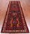 Navy Blue 3' 6" X 10' 7" Runner Vintage Persian Hand Knotted Wool Rug - Q25145