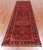 Red 3' 2" X 10' 4" Runner Vintage Persian Heriz Serapi Handmade Wool Rug - Q25146