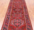 Red 3' 2" X 10' 4" Runner Vintage Persian Heriz Serapi Handmade Wool Rug - Q25146