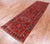 Red 3' 2" X 10' 4" Runner Vintage Persian Heriz Serapi Handmade Wool Rug - Q25146