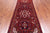 Red 3' 5" X 11' 11" Runner Vintage Persian Heriz Serapi Handmade Wool Rug - Q25147