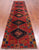Red 3' 5" X 13' 6" Runner Vintage Persian Handmade Wool Rug - Q25149
