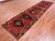 Red 3' 5" X 13' 6" Runner Vintage Persian Handmade Wool Rug - Q25149