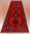 Ruby Red 3' 7" X 10' 2" Runner Vintage Persian Handmade Wool Rug - Q25150