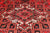 Red 8' 1" X 10' 11" Vintage Persian Heriz Serapi Hand-Knotted Wool Rug - Q25164