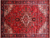 Red 8' 1" X 10' 11" Vintage Persian Heriz Serapi Hand-Knotted Wool Rug - Q25164