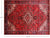 Red 8' 1" X 10' 11" Vintage Persian Heriz Serapi Hand-Knotted Wool Rug - Q25164