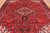 Red 8' 1" X 10' 11" Vintage Persian Heriz Serapi Hand-Knotted Wool Rug - Q25164