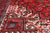 Red 8' 1" X 10' 11" Vintage Persian Heriz Serapi Hand-Knotted Wool Rug - Q25164