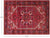 Red 8' 0" X 10' 9" Vintage Persian Heriz Serapi Handmade Wool Rug - Q25165