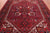 Red 8' 0" X 10' 9" Vintage Persian Heriz Serapi Handmade Wool Rug - Q25165