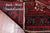 Red 8' 0" X 10' 9" Vintage Persian Heriz Serapi Handmade Wool Rug - Q25165