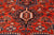 Red 7' 10" X 10' 11" Vintage Persian Heriz Serapi Hand Knotted Wool Rug - Q25166