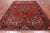 Red 7' 10" X 10' 11" Vintage Persian Heriz Serapi Hand Knotted Wool Rug - Q25166