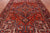 Red 7' 10" X 10' 11" Vintage Persian Heriz Serapi Hand Knotted Wool Rug - Q25166