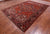 Red 7' 10" X 10' 11" Vintage Persian Heriz Serapi Hand Knotted Wool Rug - Q25166