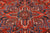 Red 7' 10" X 10' 11" Vintage Persian Heriz Serapi Hand Knotted Wool Rug - Q25166