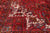 Red 8' 1" X 10' 9" Vintage Persian Heriz Serapi Handmade Wool Rug - Q25167