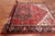 Red 6' 9" X 9' 3" Vintage Persian Heriz Serapi Handmade Wool Rug - Q25170