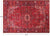 Red 8' 8" X 12' 3" Vintage Persian Heriz Serapi Handmade Wool Rug - Q25172