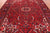 Red 8' 8" X 12' 3" Vintage Persian Heriz Serapi Handmade Wool Rug - Q25172