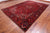 Red 8' 8" X 12' 3" Vintage Persian Heriz Serapi Handmade Wool Rug - Q25172