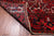 Red 8' 8" X 12' 3" Vintage Persian Heriz Serapi Handmade Wool Rug - Q25172