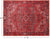 Red 8' 9" X 11' 10" Vintage Persian Heriz Serapi Handmade Wool Rug - Q25173