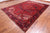 Red 8' 10" X 12' 3" Vintage Persian Heriz Serapi Hand-Knotted Wool Rug - Q25174